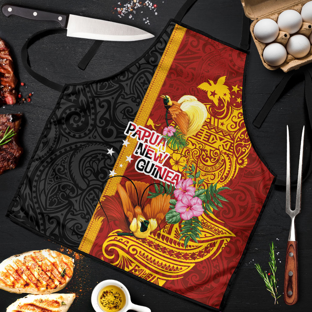Papua New Guinea Independence Day Apron Birds-of-Paradise Melanesian Tattoos Tropical Plants