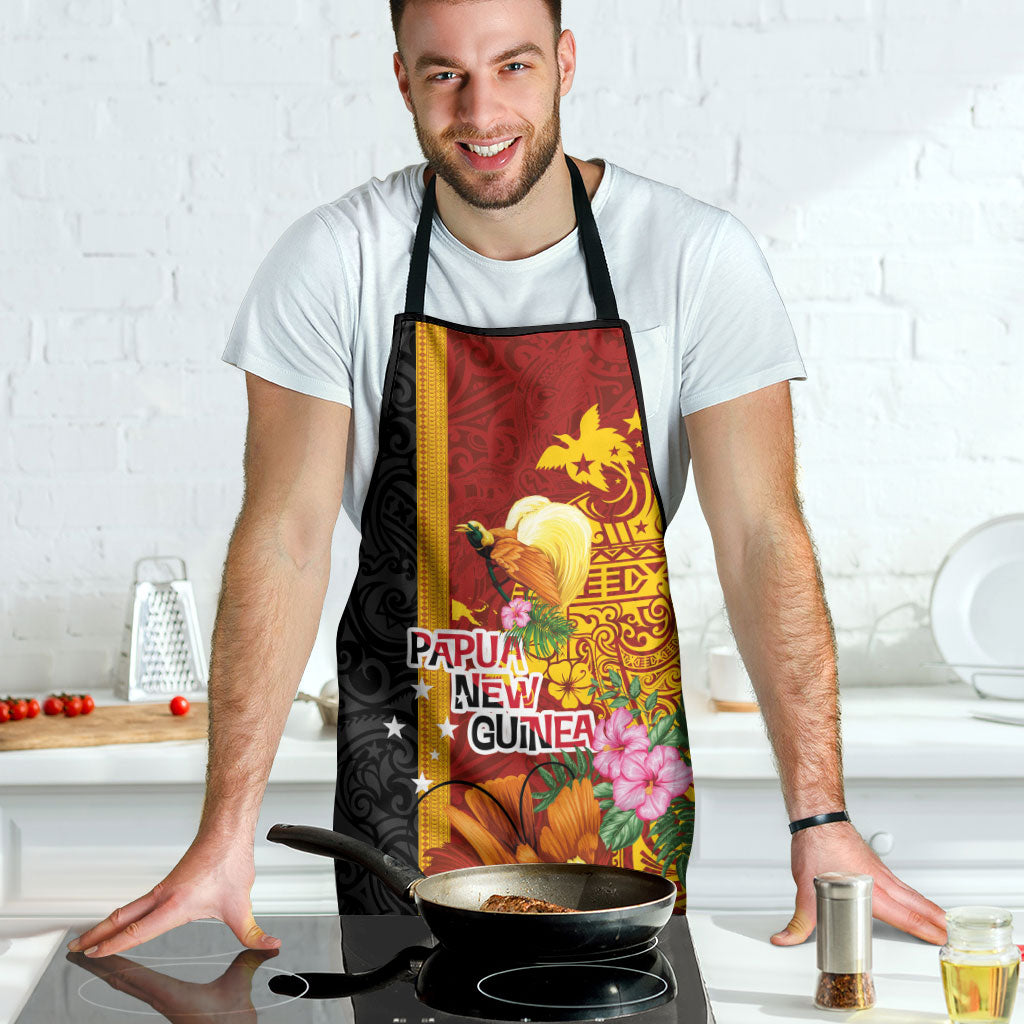 Papua New Guinea Independence Day Apron Birds-of-Paradise Melanesian Tattoos Tropical Plants