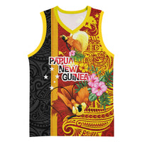Papua New Guinea Independence Day Basketball Jersey Birds-of-Paradise Melanesian Tattoos Tropical Plants