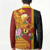 Papua New Guinea Independence Day Blazer Birds-of-Paradise Melanesian Tattoos Tropical Plants