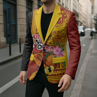 Papua New Guinea Independence Day Blazer Birds-of-Paradise Melanesian Tattoos Tropical Plants
