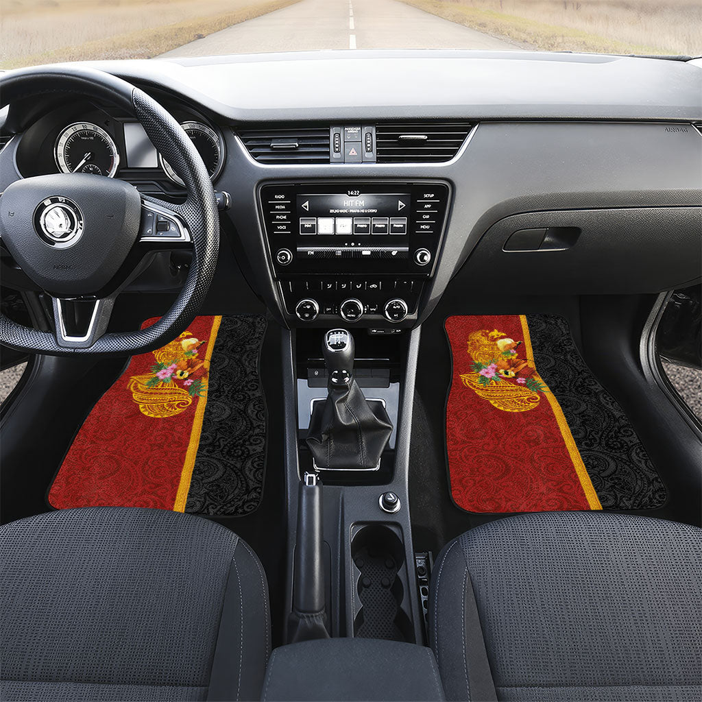 Papua New Guinea Independence Day Car Mats Birds-of-Paradise Melanesian Tattoos Tropical Plants