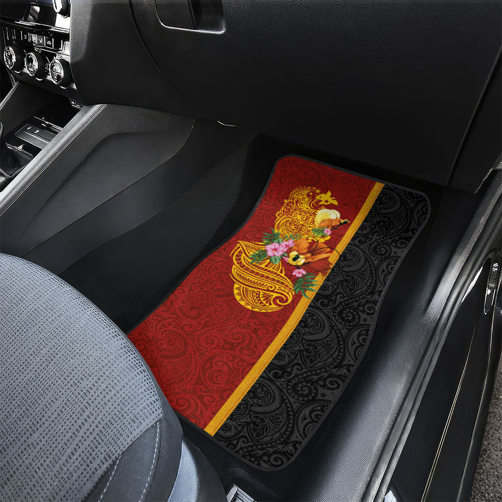 Papua New Guinea Independence Day Car Mats Birds-of-Paradise Melanesian Tattoos Tropical Plants