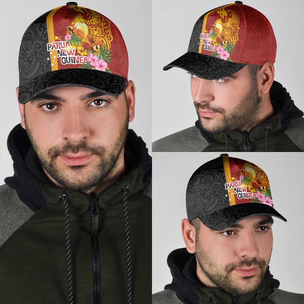 Papua New Guinea Independence Day Classic Cap Birds-of-Paradise Melanesian Tattoos Tropical Plants