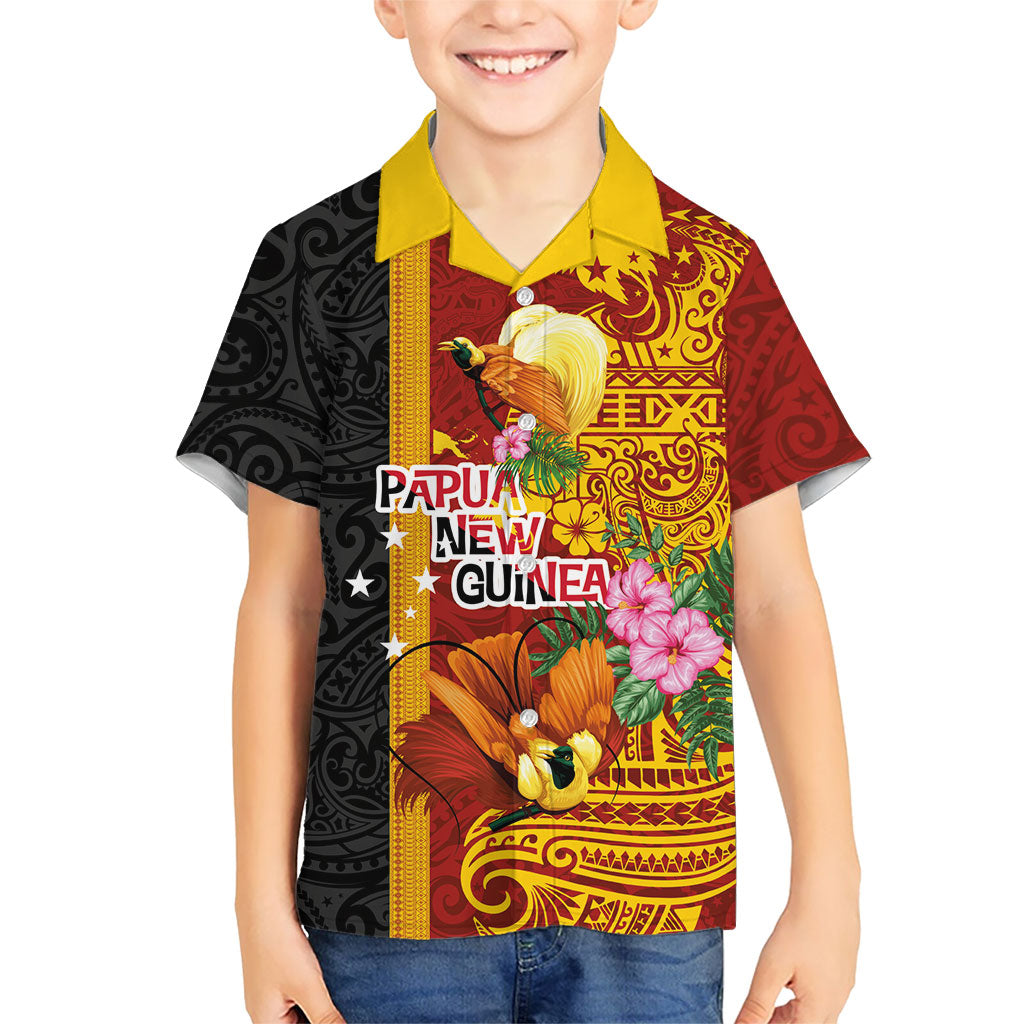 Papua New Guinea Independence Day Hawaiian Shirt Birds-of-Paradise Melanesian Tattoos Tropical Plants