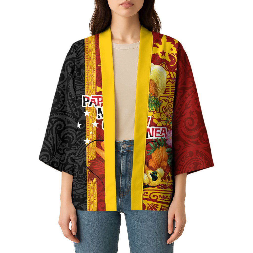 Papua New Guinea Independence Day Kimono Birds-of-Paradise Melanesian Tattoos Tropical Plants