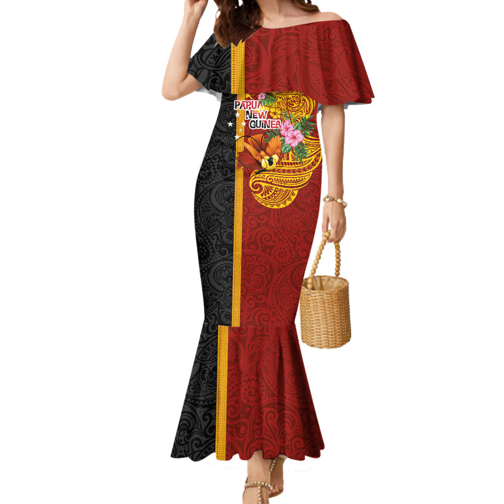 Papua New Guinea Independence Day Mermaid Dress Birds-of-Paradise Melanesian Tattoos Tropical Plants