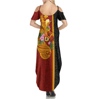 Papua New Guinea Independence Day Summer Maxi Dress Birds-of-Paradise Melanesian Tattoos Tropical Plants
