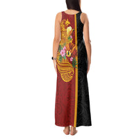 Papua New Guinea Independence Day Tank Maxi Dress Birds-of-Paradise Melanesian Tattoos Tropical Plants