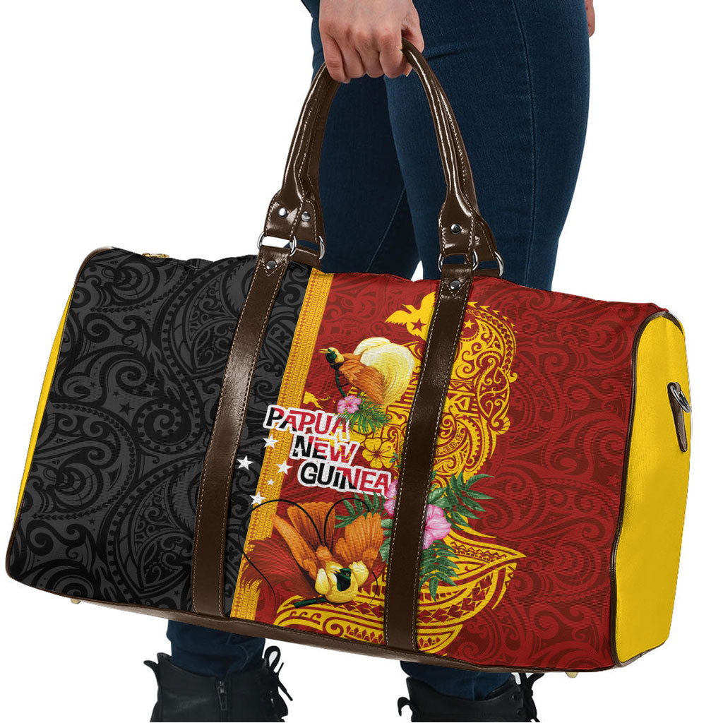 Papua New Guinea Independence Day Travel Bag Birds-of-Paradise Melanesian Tattoos Tropical Plants