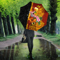 Papua New Guinea Independence Day Umbrella Birds-of-Paradise Melanesian Tattoos Tropical Plants