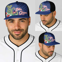Guam Chamorro Baseball Net Cap Tribal Latte Stone and Seal Artwork Polynesian Patterns
