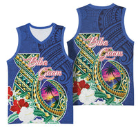 Guam Chamorro Basketball Jersey Tribal Latte Stone and Seal Artwork Polynesian Patterns
