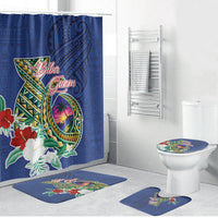 Guam Chamorro Bathroom Set Tribal Latte Stone and Seal Artwork Polynesian Patterns