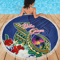 Guam Chamorro Beach Blanket Tribal Latte Stone and Seal Artwork Polynesian Patterns