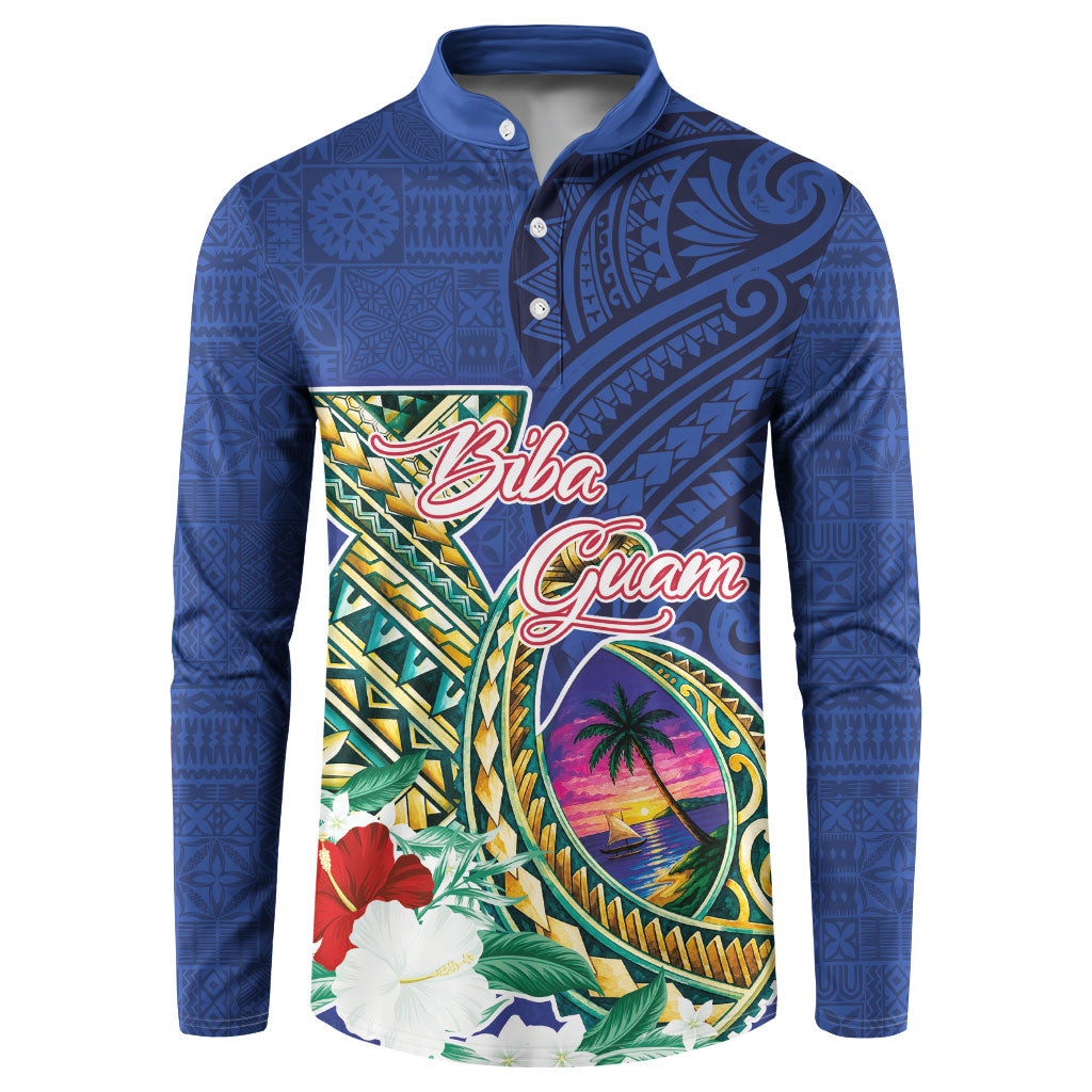 Guam Chamorro Button Sweatshirt Tribal Latte Stone and Seal Artwork Polynesian Patterns