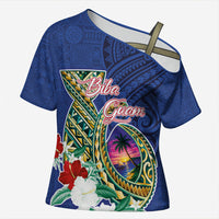 Guam Chamorro Cross Shoulder Shirt Tribal Latte Stone and Seal Artwork Polynesian Patterns