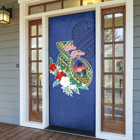 Guam Chamorro Door Cover Tribal Latte Stone and Seal Artwork Polynesian Patterns