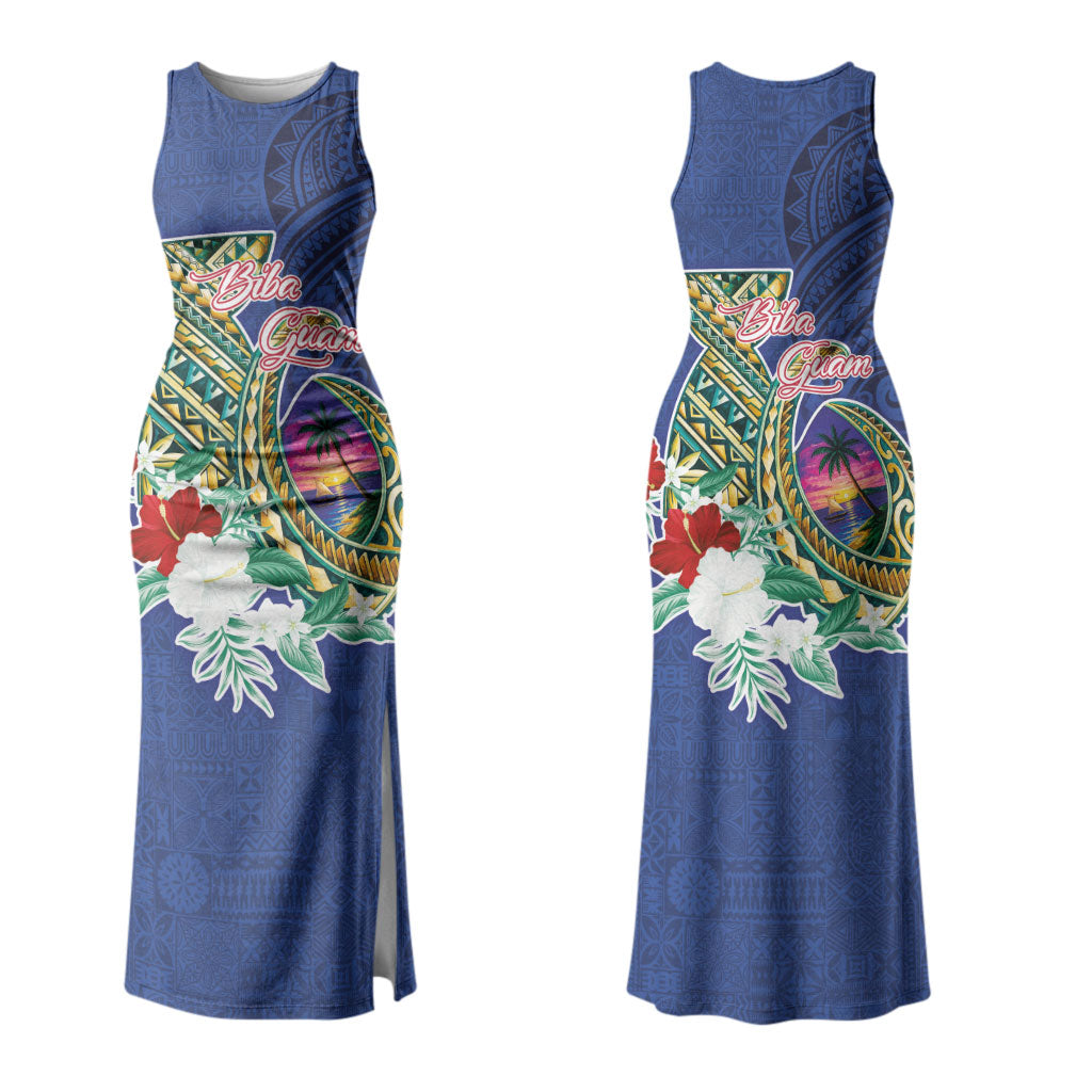 Guam Chamorro Family Matching Tank Maxi Dress and Hawaiian Shirt Tribal Latte Stone and Seal Artwork Polynesian Patterns