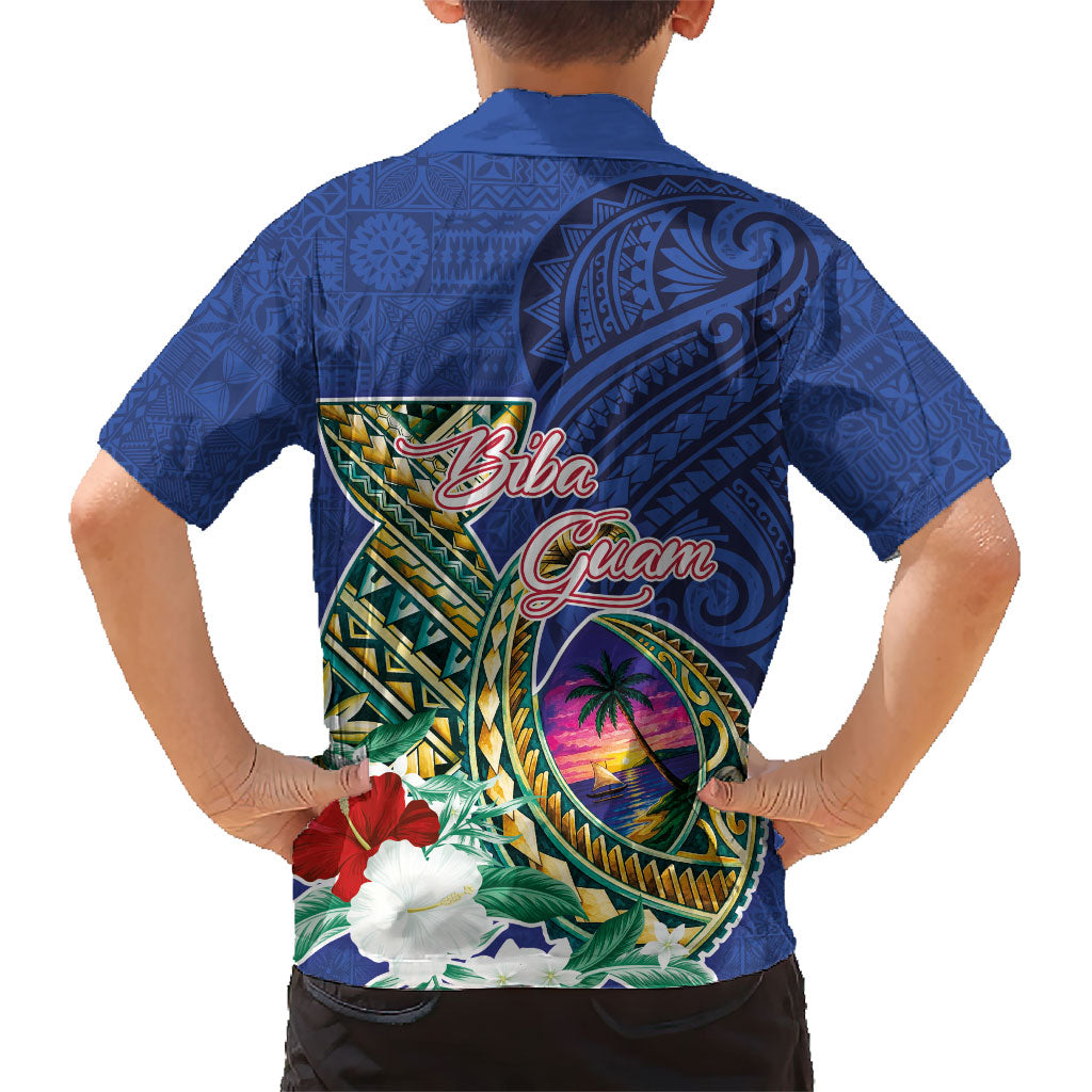 Guam Chamorro Hawaiian Shirt Tribal Latte Stone and Seal Artwork Polynesian Patterns