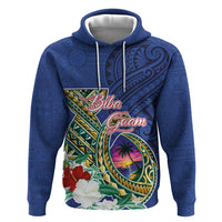 Guam Chamorro Hoodie Tribal Latte Stone and Seal Artwork Polynesian Patterns