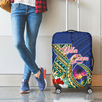 Guam Chamorro Luggage Cover Tribal Latte Stone and Seal Artwork Polynesian Patterns