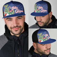 Guam Chamorro Mesh Trucker Cap Tribal Latte Stone and Seal Artwork Polynesian Patterns