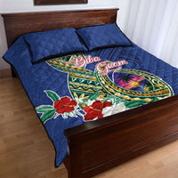 Guam Chamorro Quilt Bed Set Tribal Latte Stone and Seal Artwork Polynesian Patterns
