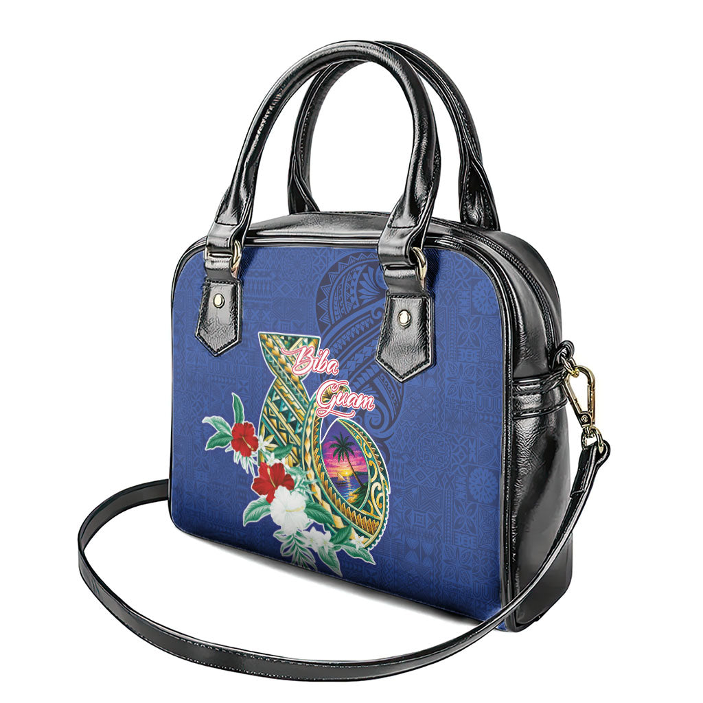 Guam Chamorro Shoulder Handbag Tribal Latte Stone and Seal Artwork Polynesian Patterns