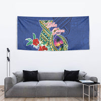 Guam Chamorro Tapestry Tribal Latte Stone and Seal Artwork Polynesian Patterns