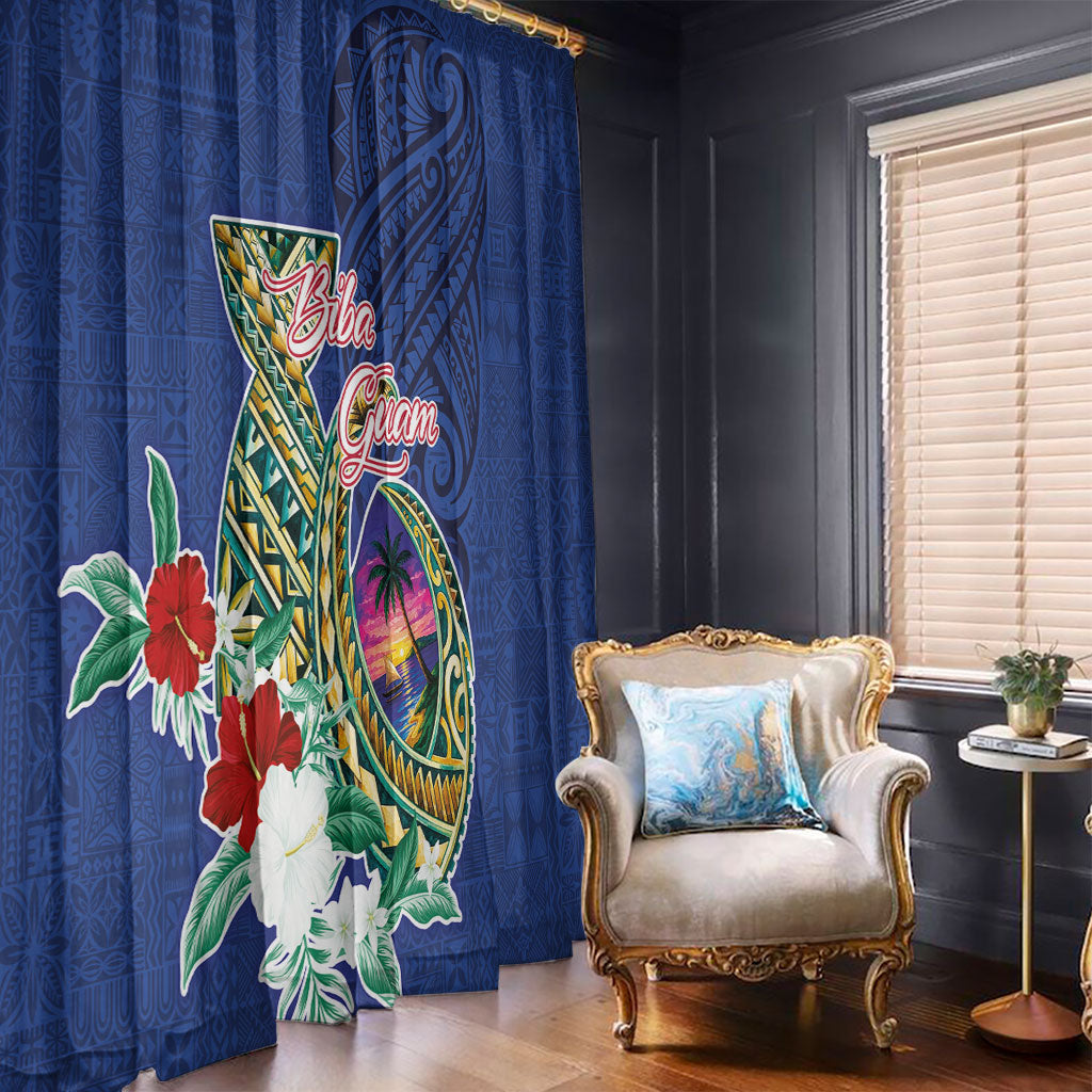 Guam Chamorro Window Curtain Tribal Latte Stone and Seal Artwork Polynesian Patterns