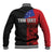 Personalised Samoa 685 Baseball Jacket Siapo Pattern and Samoa Flag Design