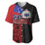 Personalised Samoa 685 Baseball Jersey Siapo Pattern and Samoa Flag Design