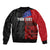 Personalised Samoa 685 Bomber Jacket Siapo Pattern and Samoa Flag Design