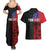 Personalised Samoa 685 Couples Matching Summer Maxi Dress and Hawaiian Shirt Siapo Pattern and Samoa Flag Design