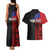 Personalised Samoa 685 Couples Matching Tank Maxi Dress and Hawaiian Shirt Siapo Pattern and Samoa Flag Design