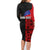 Personalised Samoa 685 Family Matching Long Sleeve Bodycon Dress and Hawaiian Shirt Siapo Pattern and Samoa Flag Design