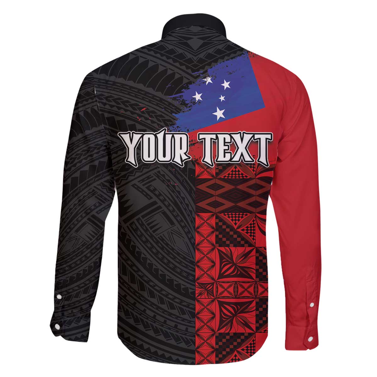 Personalised Samoa 685 Family Matching Puletasi and Hawaiian Shirt Siapo Pattern and Samoa Flag Design