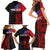 Personalised Samoa 685 Family Matching Short Sleeve Bodycon Dress and Hawaiian Shirt Siapo Pattern and Samoa Flag Design