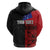 Personalised Samoa 685 Hoodie Siapo Pattern and Samoa Flag Design