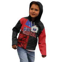 Personalised Samoa 685 Kid Hoodie Siapo Pattern and Samoa Flag Design