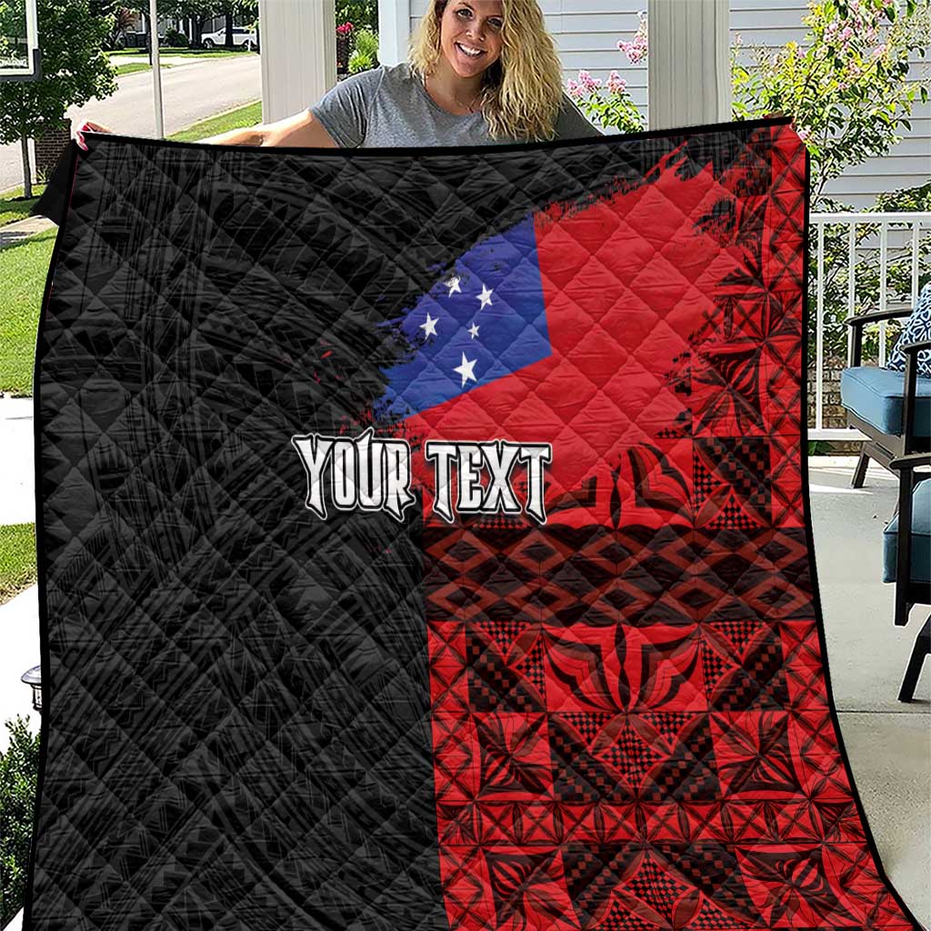 Personalised Samoa 685 Quilt Siapo Pattern and Samoa Flag Design