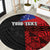 Personalised Samoa 685 Round Carpet Siapo Pattern and Samoa Flag Design