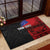 Personalised Samoa 685 Rubber Doormat Siapo Pattern and Samoa Flag Design