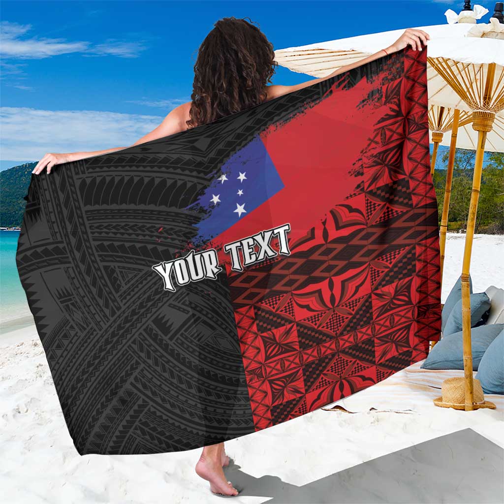 Personalised Samoa 685 Sarong Siapo Pattern and Samoa Flag Design