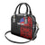 Personalised Samoa 685 Shoulder Handbag Siapo Pattern and Samoa Flag Design