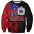 Personalised Samoa 685 Sweatshirt Siapo Pattern and Samoa Flag Design