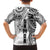 Samoa 685 Art Traditional Tattoo Pattern Family Matching Long Sleeve Bodycon Dress and Hawaiian Shirt White Color