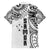 Samoa 685 Art Traditional Tattoo Pattern Family Matching Long Sleeve Bodycon Dress and Hawaiian Shirt White Color