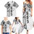 Samoa 685 Art Traditional Tattoo Pattern Family Matching Summer Maxi Dress and Hawaiian Shirt White Color